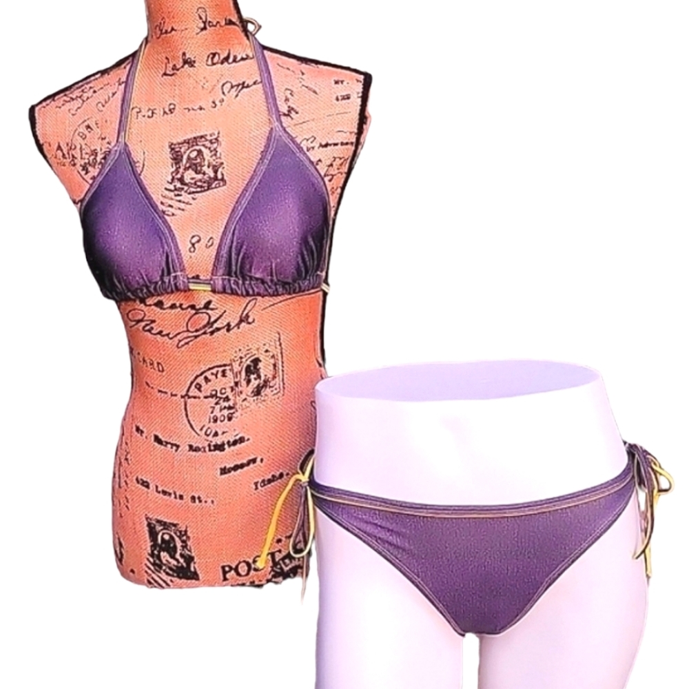 Paris Blues 2 Piece Halter Triangle Bikini Swim Suit